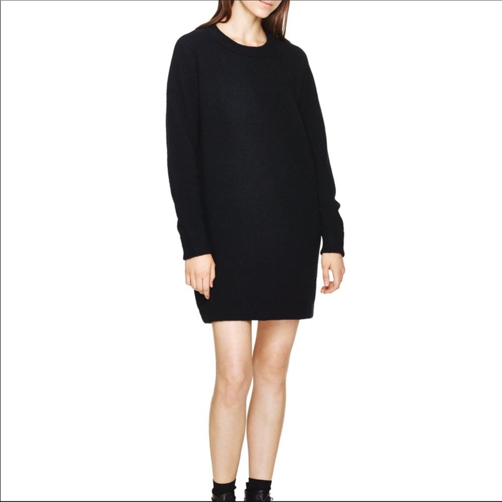 Aritzia Wilfred Wool Sweater Dress- Black- Size S